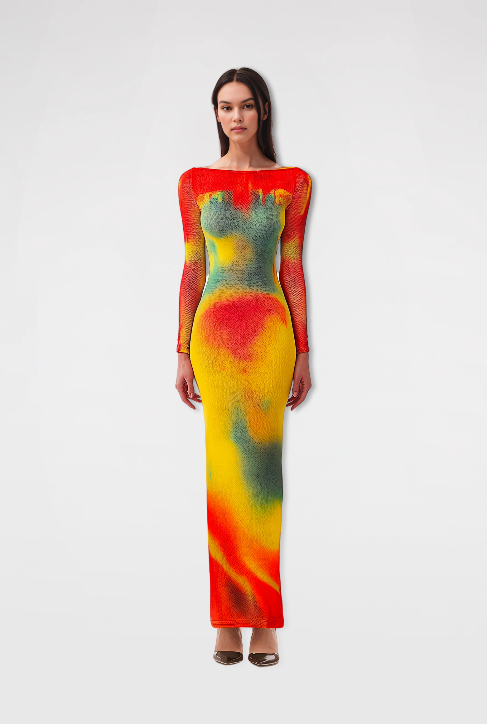 Savannah Psychedelic Ombre Bodycon Dress