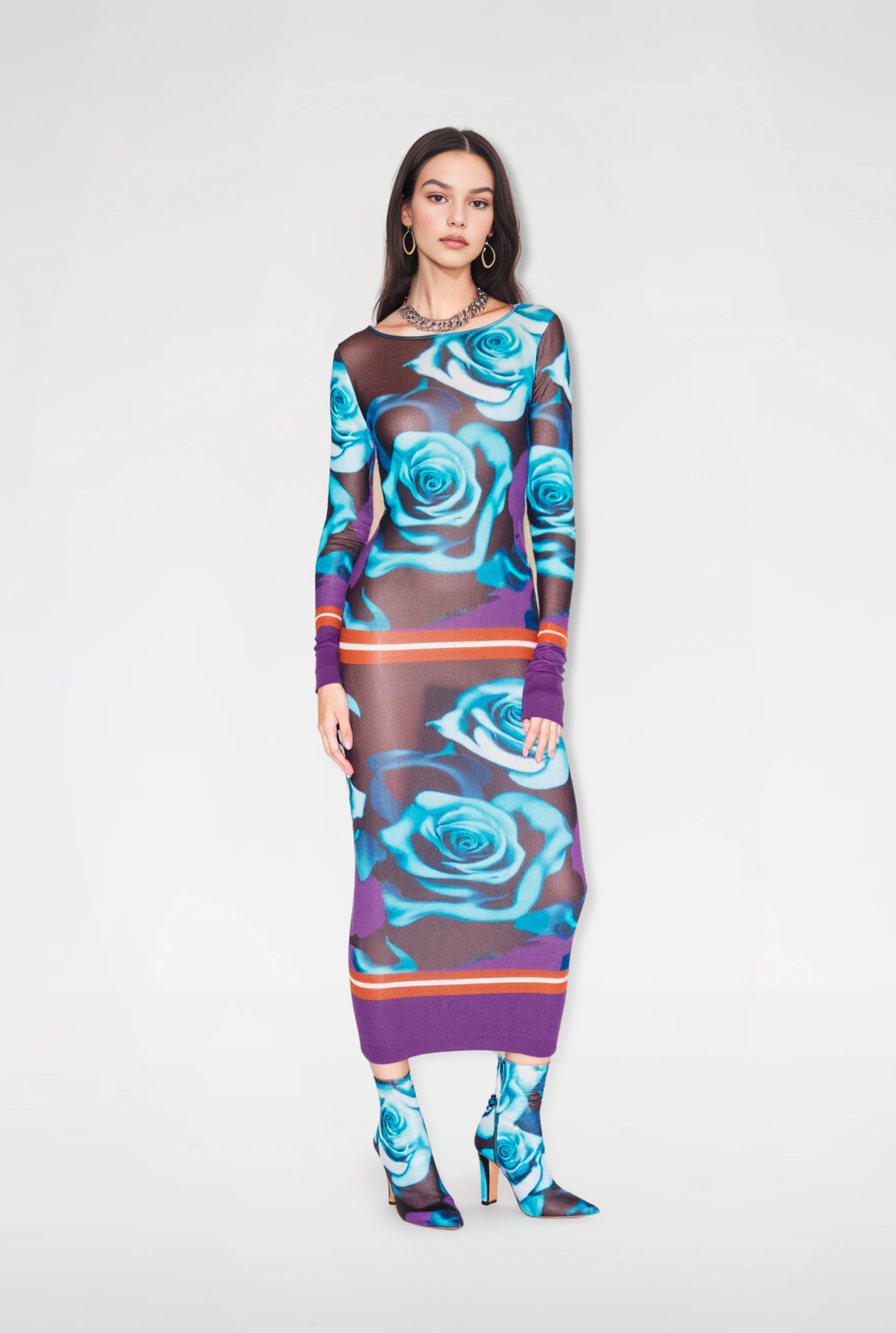 Nora Rose Printed Maxi Dress - Multicolor
